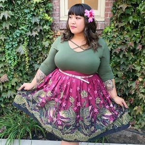 Vixen by Micheline Pitt Maneating Monster/Little Shop of Horrors Swing Skirt